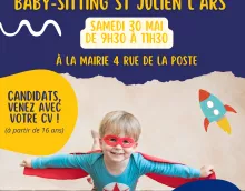 Job Dating Baby-sitting à Saint Julien l’Ars : familles et baby-sitters, trouvez-vous le samedi 30 mai !